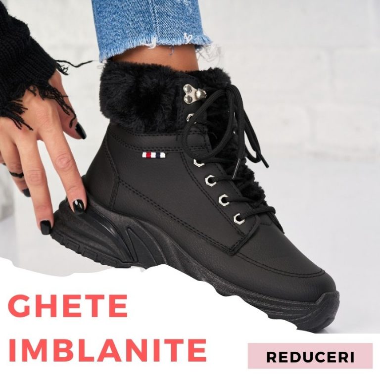 Ghete Imblanite Dama Ieftine Piele Naturala ❤️ Bocanci Iarna