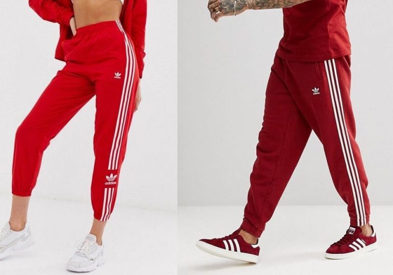 Pantaloni Adidas Rosii Dama & Barbati 🏅 Originals ⇒ Trening
